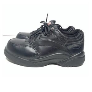 Iron Age Black Leather Industrial Construction Shoe Steel Toe Boots 8.5W